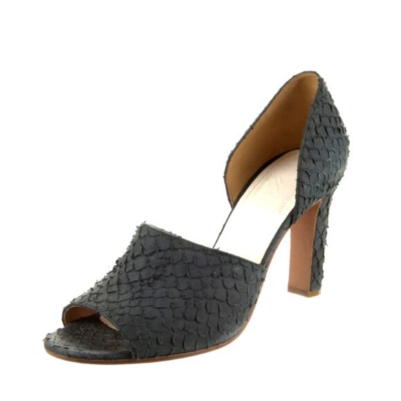 Maison Martin Margiela Python Embossed Leather D’Orsay Pumps Size 40 / US10 - Picture 1 of 12